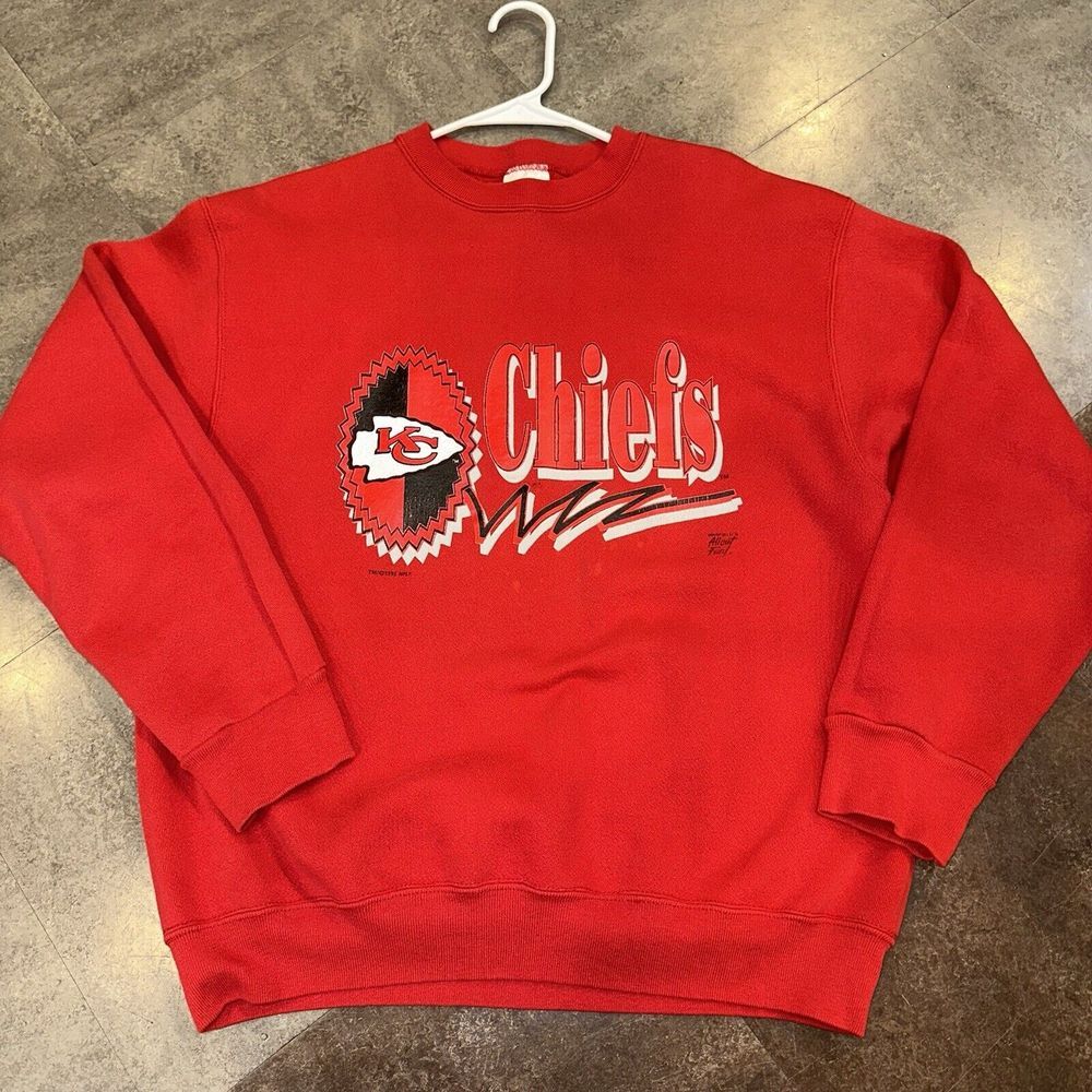 Vintage Kansas City Chiefs Crewneck Sweatshirt Size Large Tultex